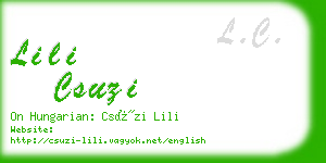 lili csuzi business card